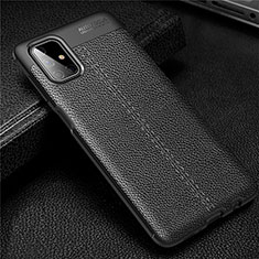 Custodia Silicone Morbida In Pelle Cover per Samsung Galaxy M51 Nero