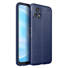 Custodia Silicone Morbida In Pelle Cover per Vivo Y52s 5G Blu