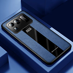 Custodia Silicone Morbida In Pelle Cover per Xiaomi Mi 11 Ultra 5G Blu