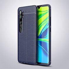 Custodia Silicone Morbida In Pelle Cover per Xiaomi Mi Note 10 Pro Blu