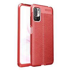 Custodia Silicone Morbida In Pelle Cover per Xiaomi POCO M3 Pro 5G Rosso