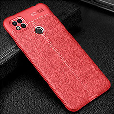 Custodia Silicone Morbida In Pelle Cover per Xiaomi Redmi 9 Activ Rosso