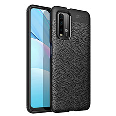 Custodia Silicone Morbida In Pelle Cover per Xiaomi Redmi 9 Power Nero