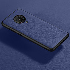 Custodia Silicone Morbida In Pelle Cover per Xiaomi Redmi K30 Pro 5G Blu