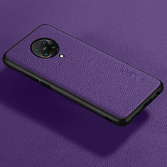 Custodia Silicone Morbida In Pelle Cover per Xiaomi Redmi K30 Pro 5G Viola