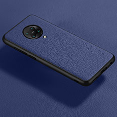 Custodia Silicone Morbida In Pelle Cover per Xiaomi Redmi K30 Pro Zoom Blu