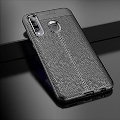 Custodia Silicone Morbida In Pelle Cover S01 per Huawei Honor 10i Nero