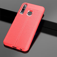 Custodia Silicone Morbida In Pelle Cover S01 per Huawei Honor 10i Rosso