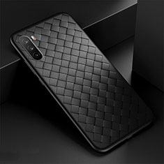 Custodia Silicone Morbida In Pelle Cover S01 per Huawei Mate 40 Lite 5G Nero