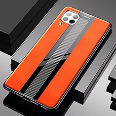 Custodia Silicone Morbida In Pelle Cover S01 per Huawei Nova 7i Arancione