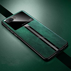 Custodia Silicone Morbida In Pelle Cover S01 per Oppo A12e Verde