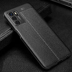 Custodia Silicone Morbida In Pelle Cover S01 per Oppo A16 Nero