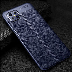 Custodia Silicone Morbida In Pelle Cover S01 per Oppo A92s 5G Blu