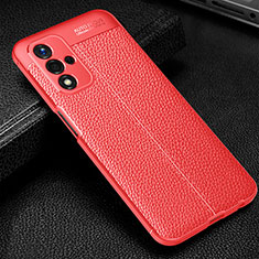 Custodia Silicone Morbida In Pelle Cover S01 per Oppo A93s 5G Rosso