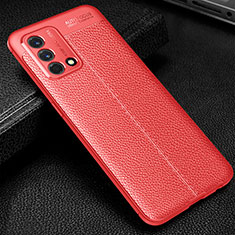 Custodia Silicone Morbida In Pelle Cover S01 per Oppo F19 Rosso