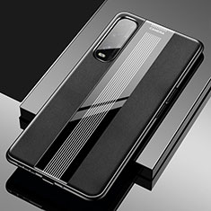 Custodia Silicone Morbida In Pelle Cover S01 per Oppo Find X2 Nero