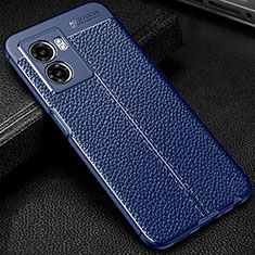 Custodia Silicone Morbida In Pelle Cover S01 per Realme Q5i 5G Blu