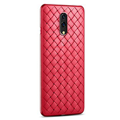 Custodia Silicone Morbida In Pelle Cover S01 per Realme X Rosso