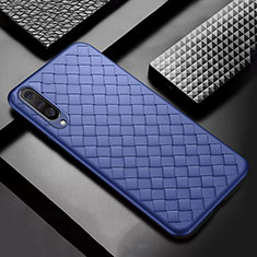 Custodia Silicone Morbida In Pelle Cover S01 per Samsung Galaxy A50S Blu