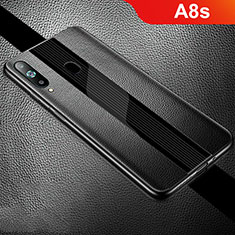 Custodia Silicone Morbida In Pelle Cover S01 per Samsung Galaxy A8s SM-G8870 Nero