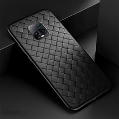 Custodia Silicone Morbida In Pelle Cover S01 per Xiaomi Redmi 10X Pro 5G Nero