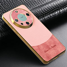 Custodia Silicone Morbida In Pelle Cover S01D per Huawei Mate 60 Pro+ Plus Oro Rosa