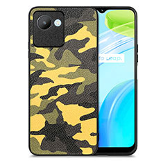 Custodia Silicone Morbida In Pelle Cover S01D per Realme C30 Giallo