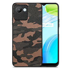 Custodia Silicone Morbida In Pelle Cover S01D per Realme C30 Marrone