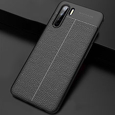 Custodia Silicone Morbida In Pelle Cover S02 per Oppo A91 Nero