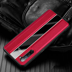 Custodia Silicone Morbida In Pelle Cover S02 per Oppo K7 5G Rosso