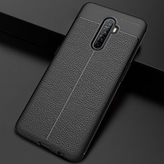 Custodia Silicone Morbida In Pelle Cover S02 per Oppo Reno Ace Nero