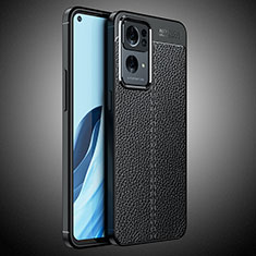 Custodia Silicone Morbida In Pelle Cover S02 per Oppo Reno7 Pro 5G Nero