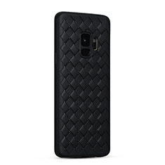 Custodia Silicone Morbida In Pelle Cover S02 per Samsung Galaxy S9 Nero