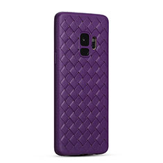 Custodia Silicone Morbida In Pelle Cover S02 per Samsung Galaxy S9 Viola