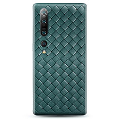 Custodia Silicone Morbida In Pelle Cover S02 per Xiaomi Mi 10 Pro Verde