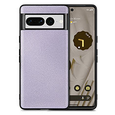 Custodia Silicone Morbida In Pelle Cover S02D per Google Pixel 7 Pro 5G Lavanda