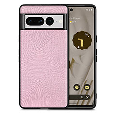 Custodia Silicone Morbida In Pelle Cover S02D per Google Pixel 7 Pro 5G Rosa