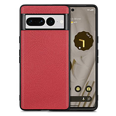 Custodia Silicone Morbida In Pelle Cover S02D per Google Pixel 7 Pro 5G Rosso