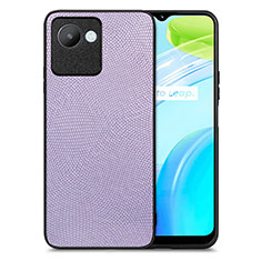 Custodia Silicone Morbida In Pelle Cover S02D per Realme C30 Lavanda