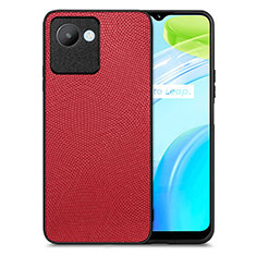 Custodia Silicone Morbida In Pelle Cover S02D per Realme C30 Rosso