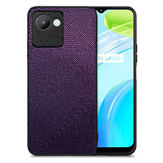 Custodia Silicone Morbida In Pelle Cover S02D per Realme C30 Viola