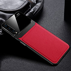 Custodia Silicone Morbida In Pelle Cover S03 per Huawei P Smart Pro (2019) Rosso