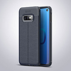 Custodia Silicone Morbida In Pelle Cover S03 per Samsung Galaxy S10e Blu