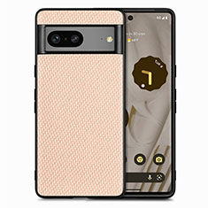 Custodia Silicone Morbida In Pelle Cover S03D per Google Pixel 7a 5G Oro