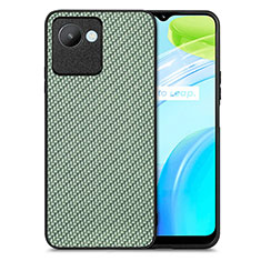 Custodia Silicone Morbida In Pelle Cover S03D per Realme C30 Verde