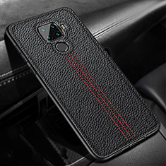 Custodia Silicone Morbida In Pelle Cover S04 per Huawei Mate 30 Lite Nero