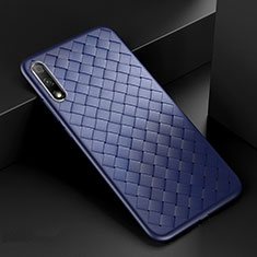 Custodia Silicone Morbida In Pelle Cover S04 per Huawei P Smart Z (2019) Blu