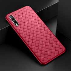 Custodia Silicone Morbida In Pelle Cover S04 per Huawei P Smart Z (2019) Rosso