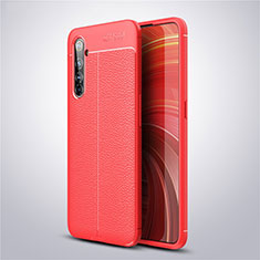 Custodia Silicone Morbida In Pelle Cover S04 per Realme X50 Pro 5G Rosso