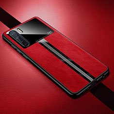 Custodia Silicone Morbida In Pelle Cover S05 per Oppo A91 Rosso